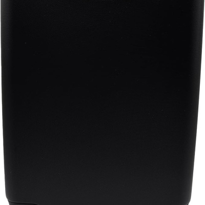 Mala de viagem rígida preta com rodas e pega