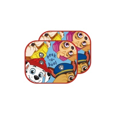 Proteções solares para carro com personagens animados da Patrulha Pata coloridos