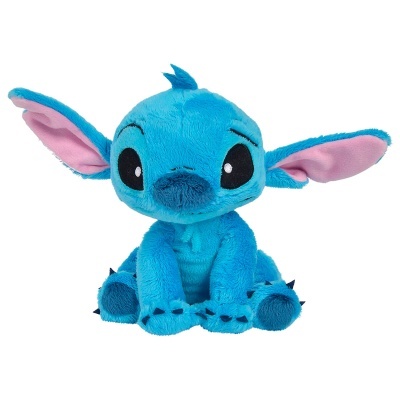Pelúcia azul do personagem Stitch com orelhas cor de rosa