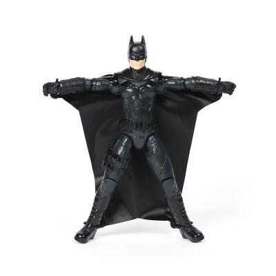 Figura de ação do Batman com capa e máscara preta