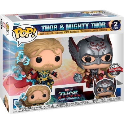 Caixa Funko Pop! com 2 bonecos Thor & Mighty Thor