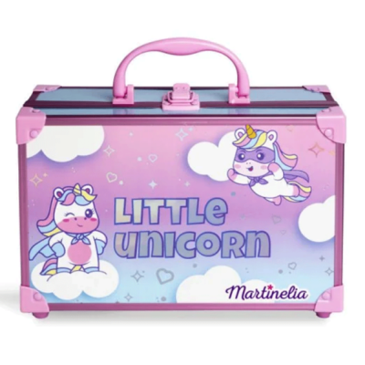 Mala colorida 'Little Unicorn' com desenhos de unicórnios e nuvens