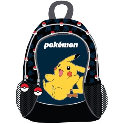 Mochila com Pikachu e bolas Poké no padrão