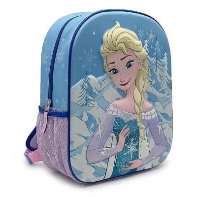 Mochila azul infantil com estampa da Elsa de Frozen
