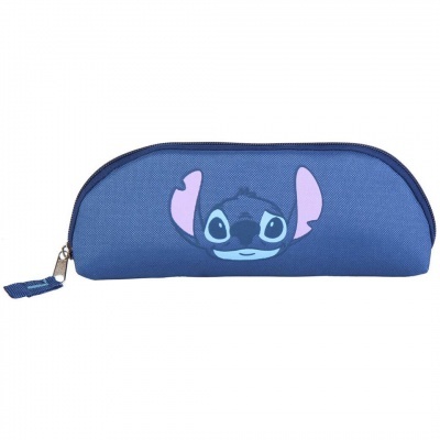 Estojo azul com imagem da personagem Stitch