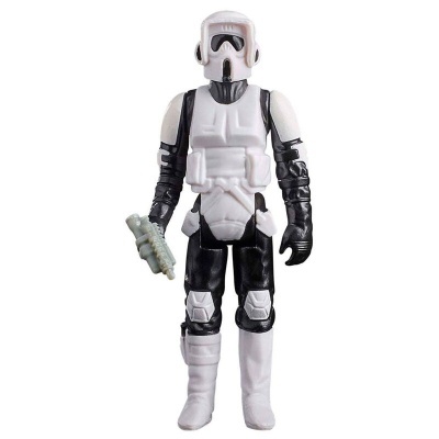 Figura de ação de soldado imperial de Star Wars com armadura branca e preta