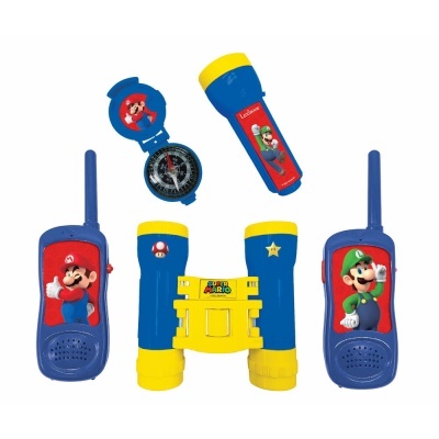 Conjunto de brinquedos Super Mario com walkie-talkies, binóculos e bússola