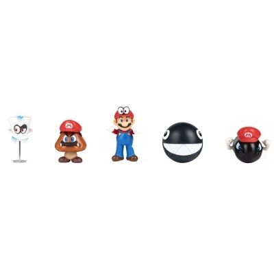 Figuras de ação Super Mario coloridas em linha