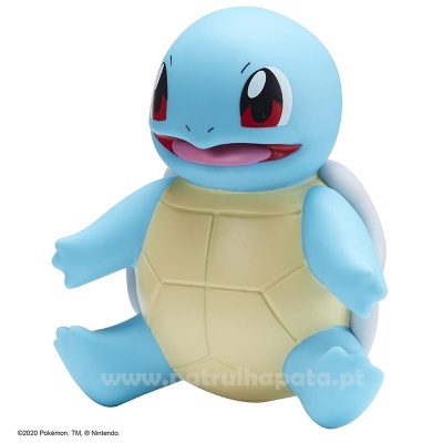 Figura de ação Squirtle Pokémon azul com carapaça bege