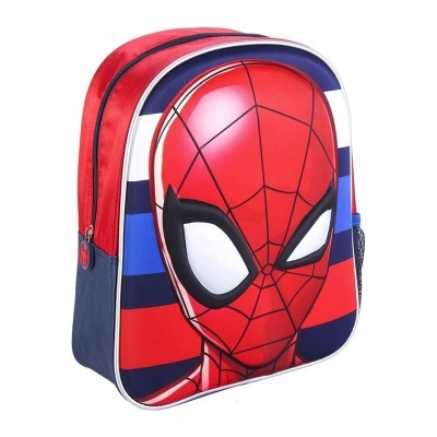 Mochila infantil com imagem do Homem-Aranha em vermelho, azul e branco