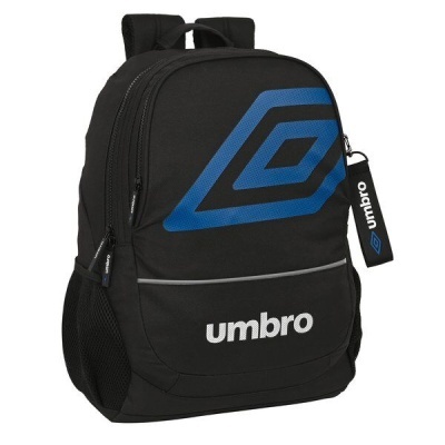Mochila preta Umbro com logótipo azul e branco
