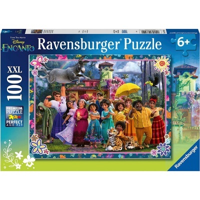 Caixa de puzzle Ravensburger de 100 peças XXL com imagem de personagens do filme Disney Encanto