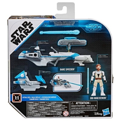 Embalagem de brinquedo Star Wars BARC Speeder com figura Obi-Wan Kenobi