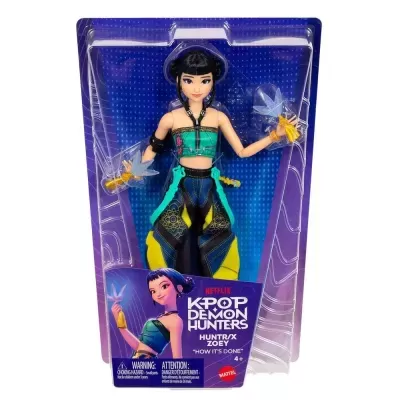 Boneca K-POP DEMON HUNTERS HUNTR/X ZOEY em embalagem