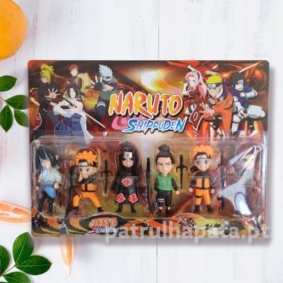Conjunto de figuras de Naruto Shippuden em embalagem blister