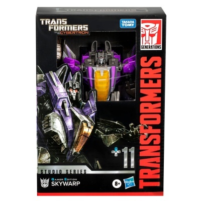 Caixa do brinquedo TRANSFORMERS Skywarp, série Studio Series, edição gamer.