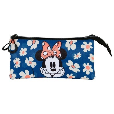 Estojo com imagem da Minnie Mouse e padrão floral
