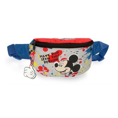 Bolsa de cintura infantil com Mickey Mouse e texto Have you seen this person?