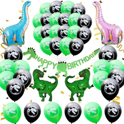 Balões de festa de aniversário com tema de dinossauros