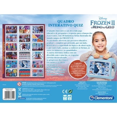 Quadro Interativo Quiz Frozen II com caneta eletrónica e fichas ilustradas