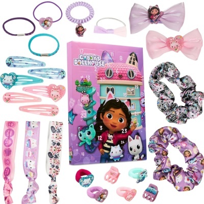 Conjunto colorido de acessórios infantis para cabelo e joias com personagens de desenho animado