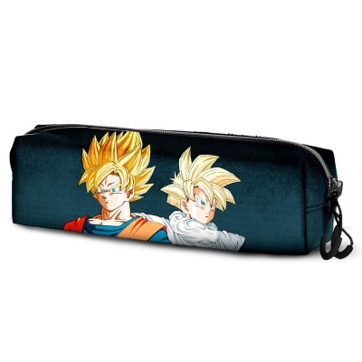 Estojo preto com duas personagens de anime loiras