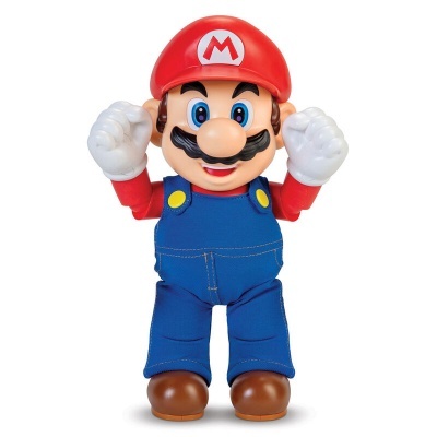 Boneco do Mario Nintendo com fato azul e cartola vermelha
