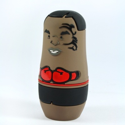 Boneco de lutador de boxe estilizado com luvas vermelhas