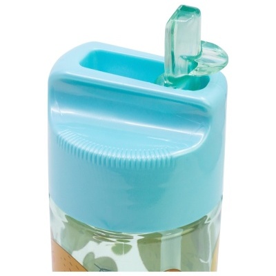 Frasco de plástico azul com bico spray transparente