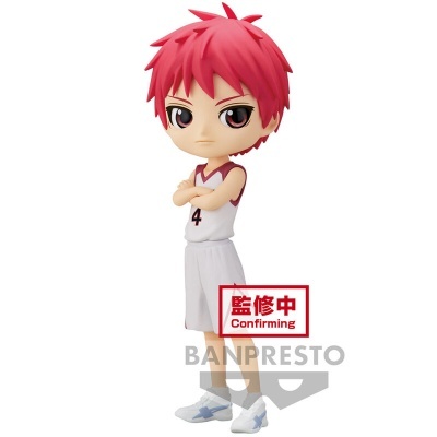 Figura colecionável de jogador de basquetebol com uniforme branco e cabelo vermelho