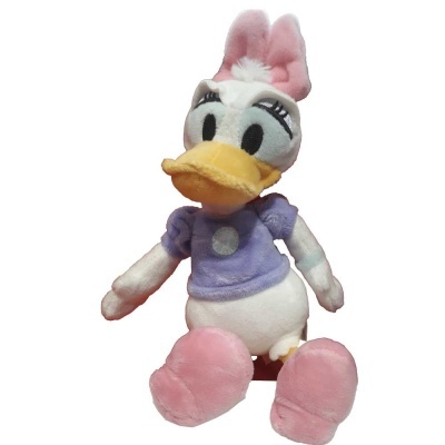 Pelúcia Margarida Disney com roupa lilás e laço rosa