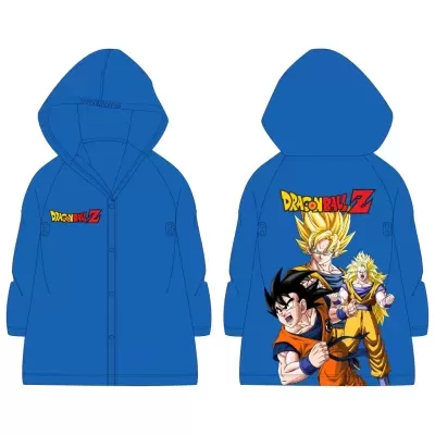 Casaco azul com estampado Dragon Ball Z, personagens e logotipo