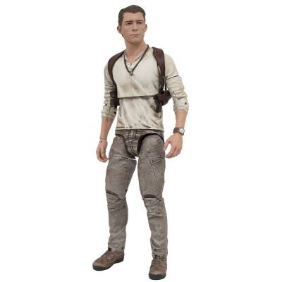 Figura de ação masculina com roupa casual em fundo branco
