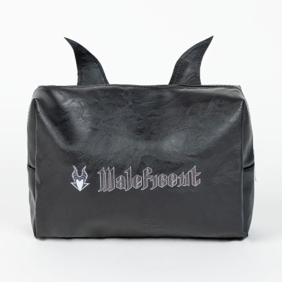 Necessaire preta com orelhas e logo Maleficent
