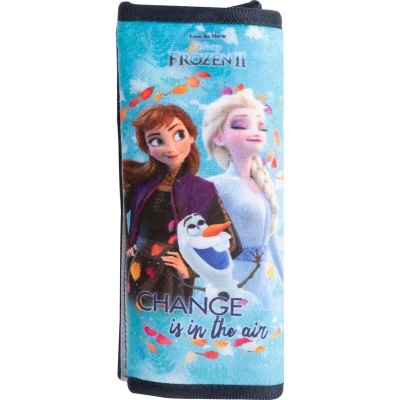 Estojo escolar azul com personagens de Frozen II e texto inspirador