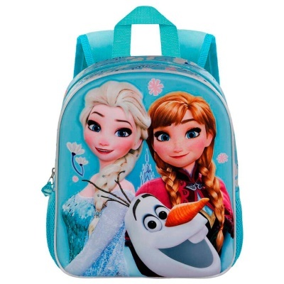 Mochila infantil azul com personagens de Frozen