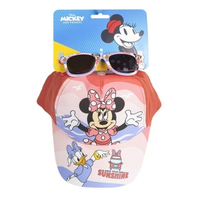 Chapéu infantil Minnie com óculos de sol Disney