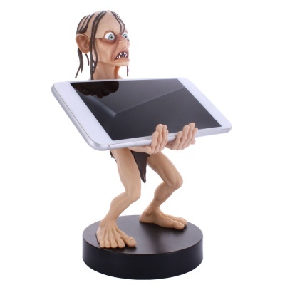 Suporte para telemóvel com figura de Gollum segurando o telemóvel