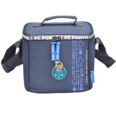 Mala térmica azul do FC Porto com alça e fecho zipper.
