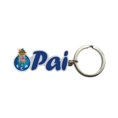 Porta-chaves com texto Pai e logótipo FC Porto