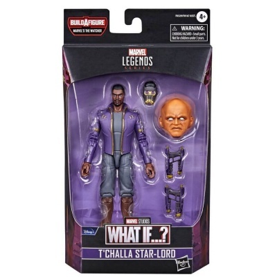 Figura de ação T'Challa Star-Lord da Marvel Legends em embalagem