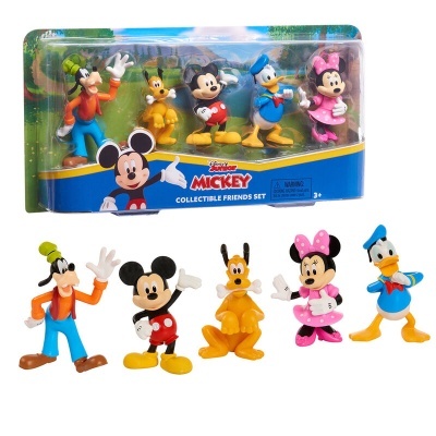 Conjunto de figuras Mickey e Amigos em caixa transparente
