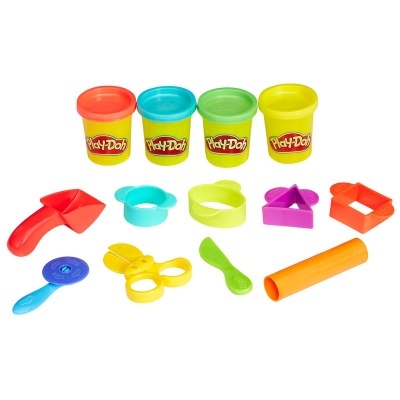 Conjunto de massinhas Play-Doh com moldes e ferramentas coloridas