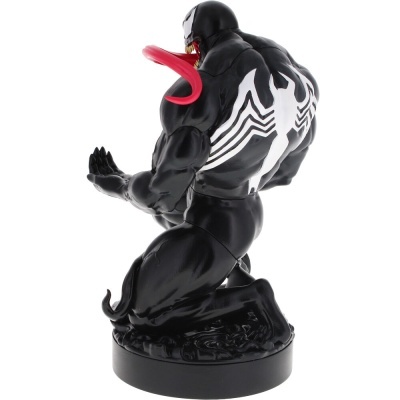Figura de ação Venom preta com detalhes brancos e língua vermelha