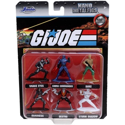 Conjunto GI JOE com seis miniaturas Nano Metalfigs em embalagem