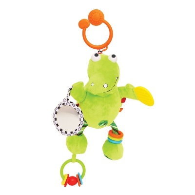 Brinquedo pendente verde em forma de crocodilo para bebé
