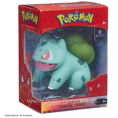 Figura de vinil do Pokémon Bulbasaur na embalagem