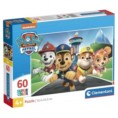 Caixa de puzzle PAW Patrol 60 peças de 4+ da Clementoni com personagens animados na capa