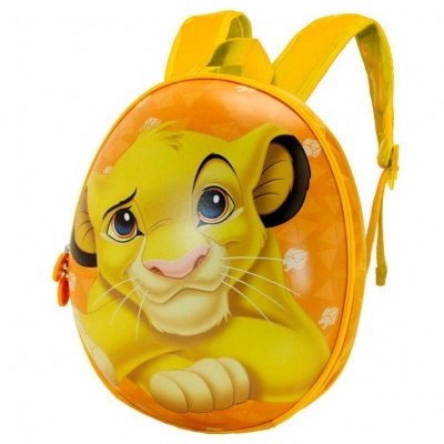 Mochila infantil amarela com estampa do Simba