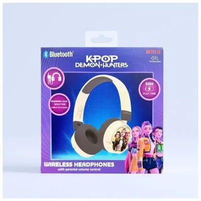 Caixa de headphones Bluetooth wireless com design KPOP Demon Hunters